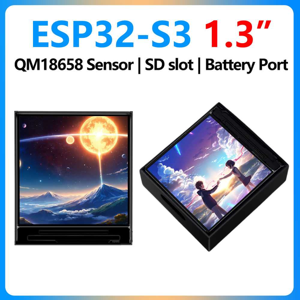 Espressif Esp32 - Waveshare ESP32-S3 1.3インチLCDミニTV開発ボード 240x240 IPS ST7789