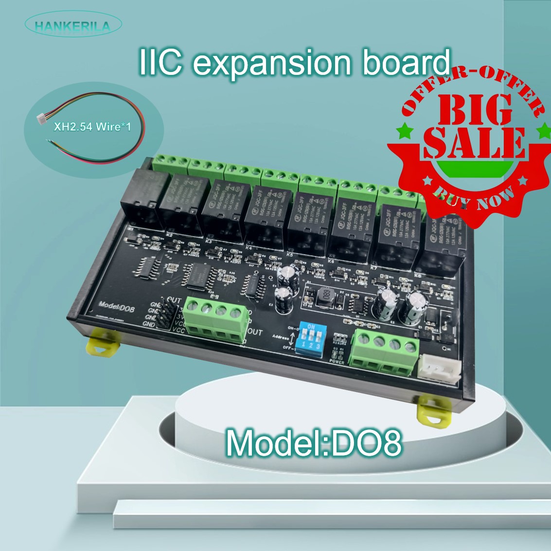 Espressif Esp32 - リレーボードi2c拡張リレーボード、i2cアドレスを介したgpioの拡張用のd8効率的なソリューション、カスタマイズ