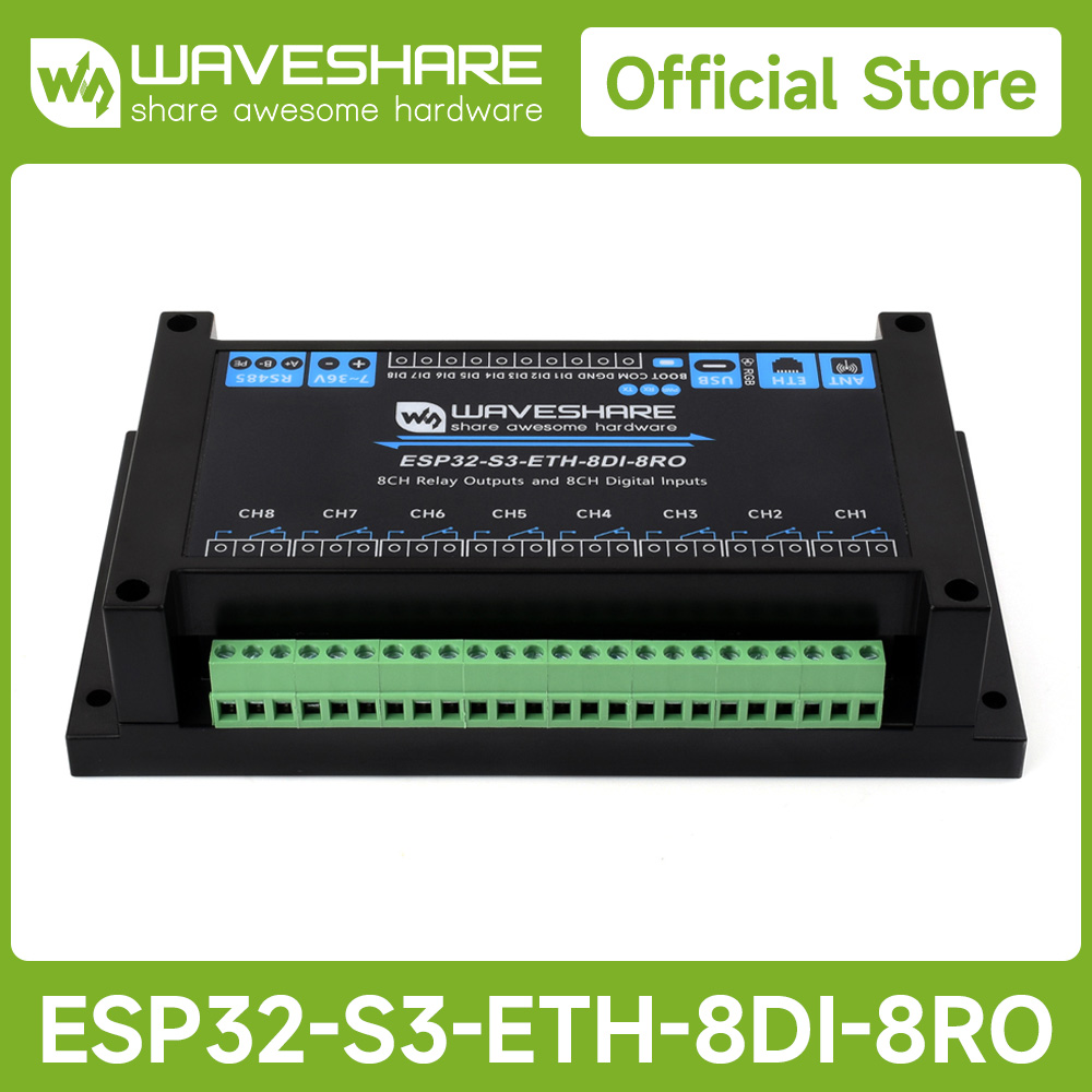 Waveshare 産業用 8 チャンネル ESP32-S3 - Esp32 S3 のレビューと価格