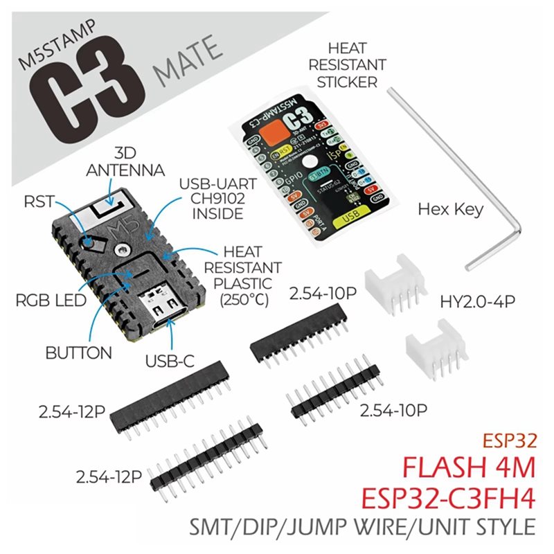 AS95-ESP32-C3 開発ボード M5stamp C3 - Esp32 C3 のレビューと価格